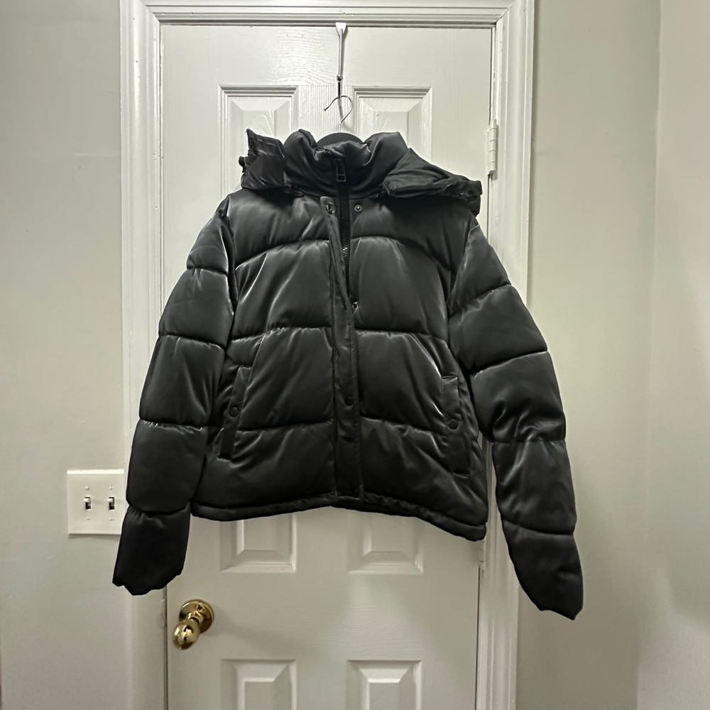 Forever 21 Shiny Black Outerwear